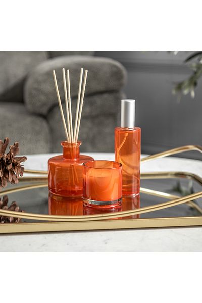 Sense Glass Jar Candle And Diffuser Set Orange And Conifer Fragrance
