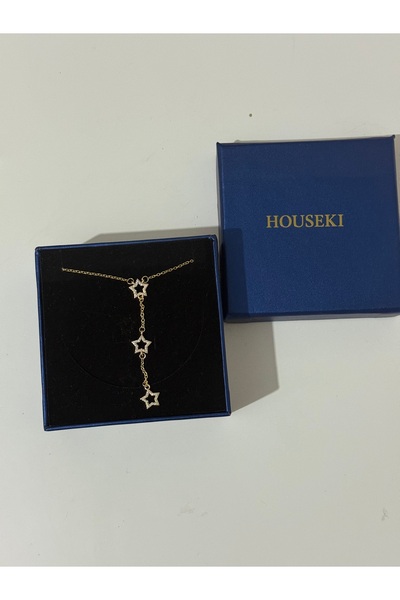 HOUSEKİ Steel Star Y Necklace