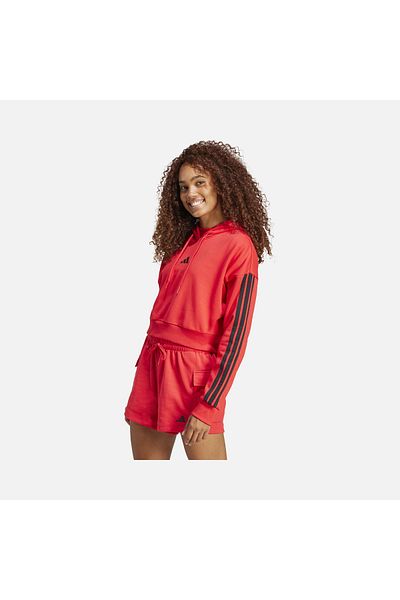 adidas Sportswear Essentials 3-Stripes French Terry Crop Hooded Women's Sweatshirt