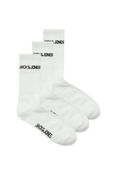 Jack & Jones Κάλτσες Τένις JACK & JONES Melvin 3 ζευγάρια - 12260083-Λευκό