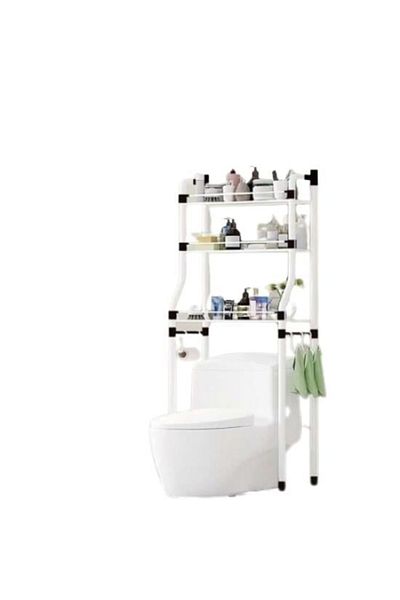 divendi-ro Metal shelf for deozing over the toilet bowl with 3 poles