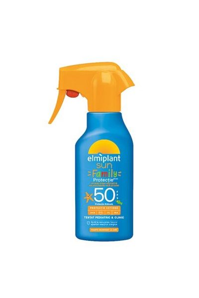 ELMIPLANT Lotion Spray for Face and Body with Sun Protection Elmiplant, Family SPF 50, 270 ml