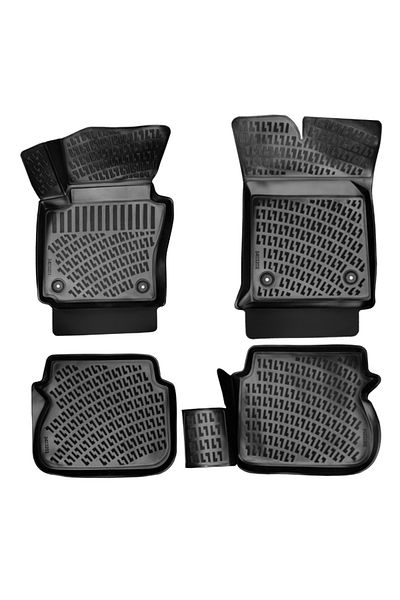 DELUXETUNING Set covorase auto cauciuc VW Caddy 2004-2020 forma tavita