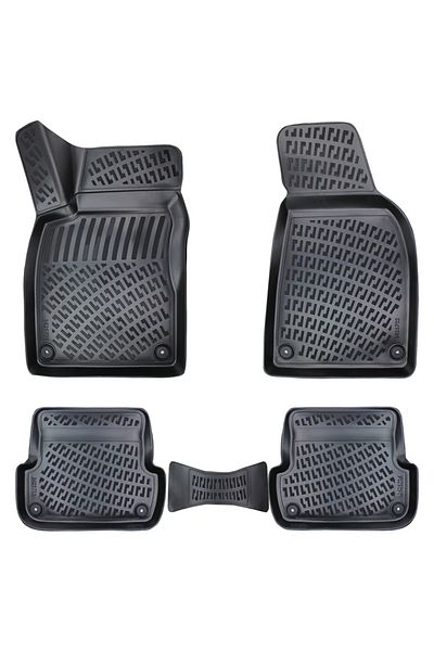 DELUXETUNING Set covorase auto cauciuc Audi A4 B6 / B7 2001-2007 forma tavita