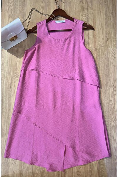 MODEL Kadın Askılı Pembe Elbise