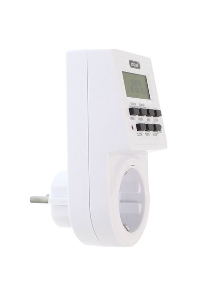 divendi-ro Smart socket with LCD display, energy meter, timer and clock - White