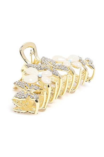 R&B مخلب شعر للسيدات باللون الأبيض