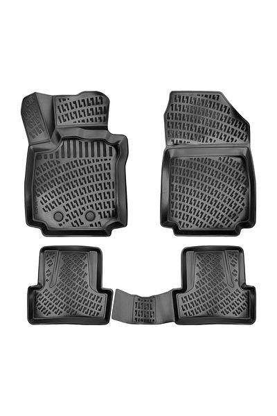 DELUXETUNING Set covorase auto cauciuc Renault Clio 3 2005-2012 forma tavita