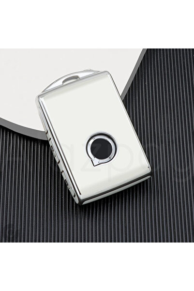 Alazpay Volvo Xc40 Xc90 Xc70 S60 S80 S90 C30 V70 V90 Tpu Key Case Cover (Whit...