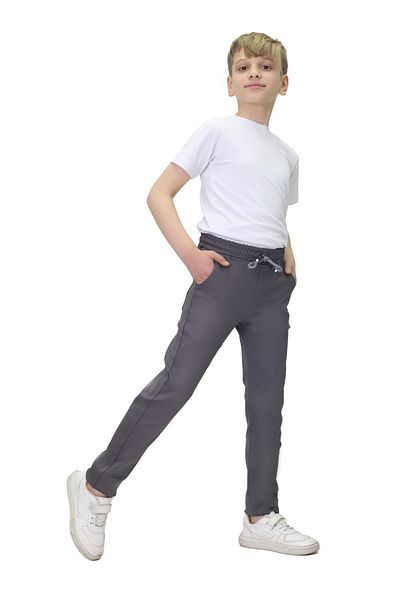 Jannock Children's Canvas Fabric Standard Leg School Pants with Elastic Waist