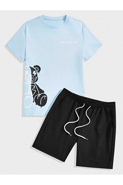 LAYORA Unisex T-Shirt και σορτς - Σετ μπλουζάκι με σορτς κάτω από το επάνω μέ...