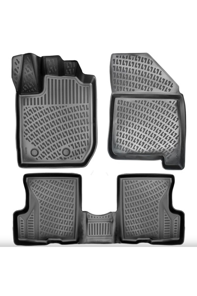 DELUXETUNING Set covorase auto cauciuc Dacia Duster II 2017-2021, forma tavita