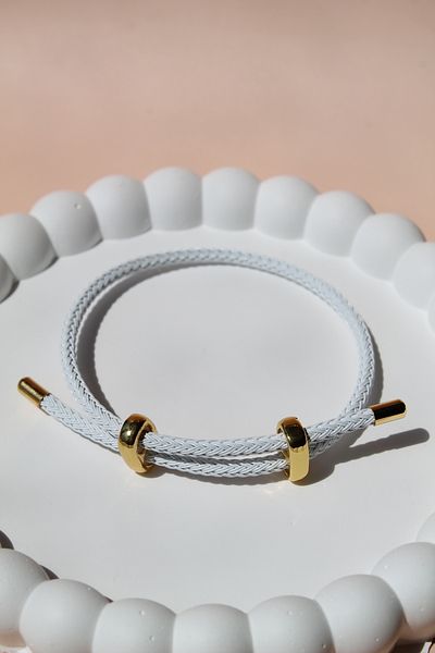 Luvix Design Colorful Knitted Thread Bracelet with Gold Detail