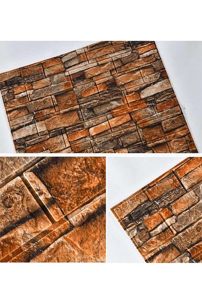 divendi-ro 3D Wallpaper Tile, Classic Brick - 70 x 77 cm, Self-Adhesive