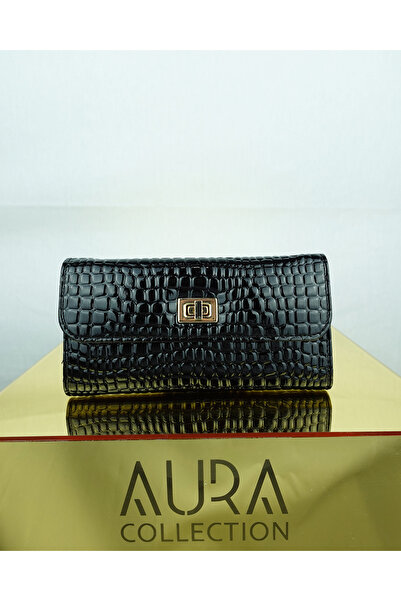 Aura Collection Online محفظة Merry متعددة العيون من الجلد الصناعي - منقوشة با...