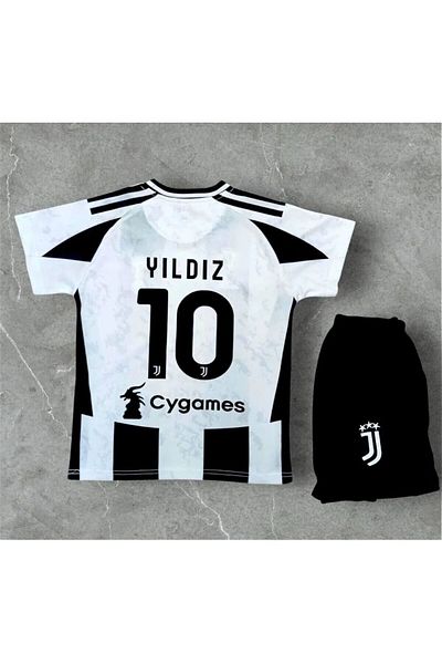 yenteks J.U.V.E.N.T.U.S Kenan Yıldız Number 10 Kids Jersey Set with 4 Socks Gift Sat07