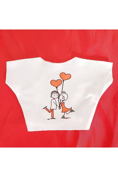 PRATİKOBA Happy Couple Themed Printed T-Shirt