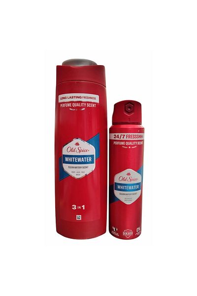 Old Spice Gel de dus Old Spice Whitewater, 400 ml + Deodorant spray Old Spice Whitewater, 150 ml