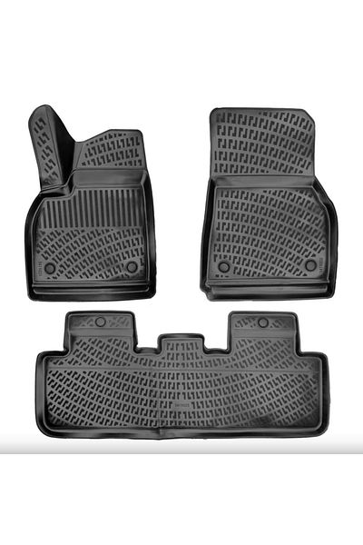 DELUXETUNING Set covorase auto cauciuc Tesla Model Y 2022-> forma tavita
