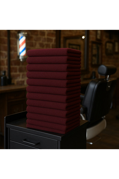 KAYABEY HOME Set of 12 Professional Barber & Hairdresser Towels – 50X90 cm 100% Cotton