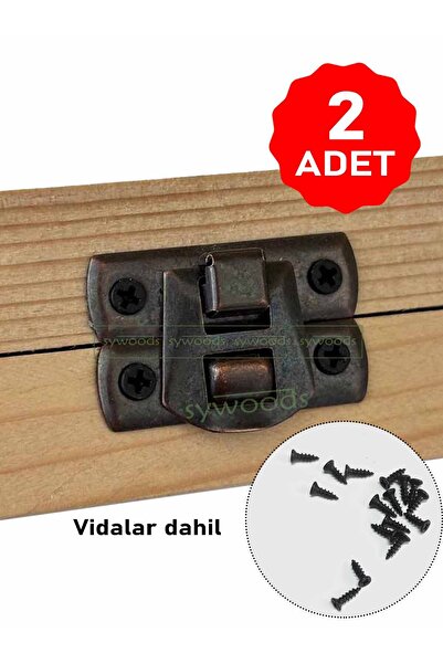 sywoods Yaylı Klips Oksit 2 Adet 20x30 mm Kutu Kapak ve Sandık Kilit