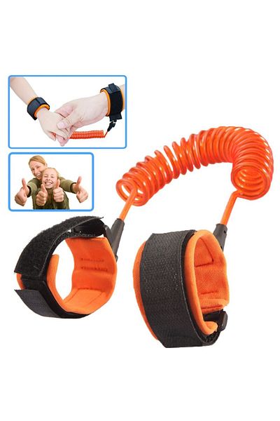 Generic Child Safety Bracelet, Adjustable Anti-Lost Handcuff, Flexible Cord with Steel Wire, 2.5 Meters