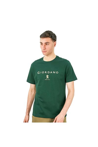 Giordano تي شيرت رجالي بطبعة مميزة