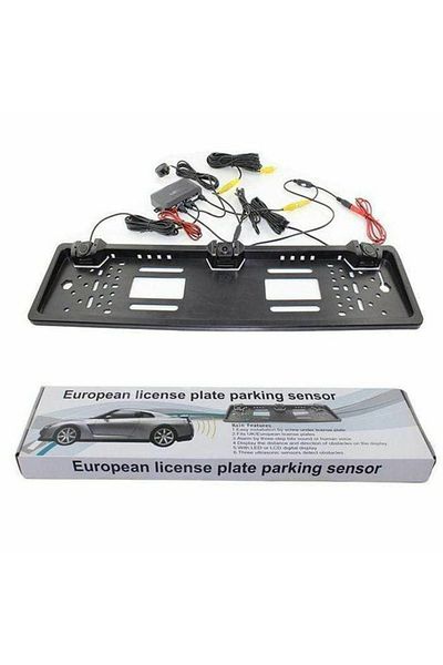 divendi-ro Car number holder with parking sensors and camera