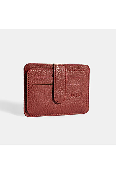 Desa Men's Burgundy Leather Card Holder