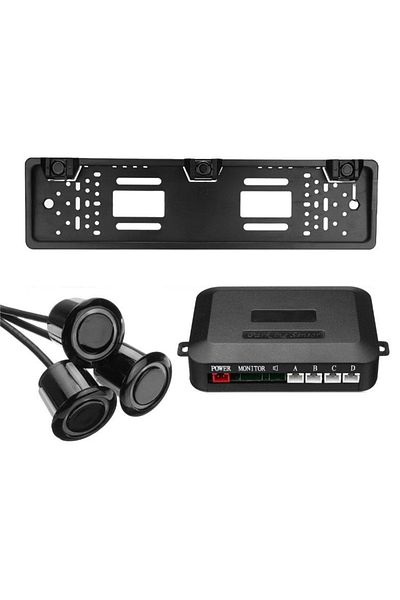 divendi-ro Car number holder with parking sensors and camera