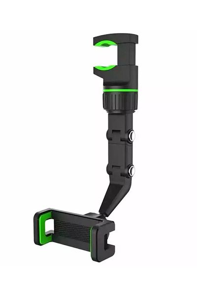 Welora Suport auto pentru telefon cu montare în oglindă, universal, negru-verde - Negru/Verde