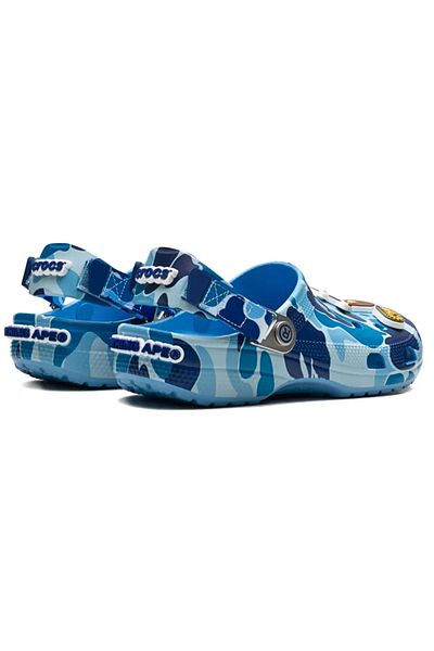 Crocs x A Bathing Ape Clog – Blue Camo | Sky Blue Camouflage Slip-On Sandals