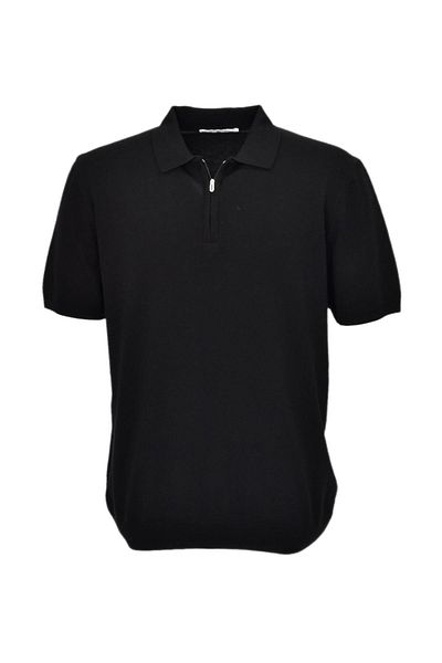 DYNAMO Men's Polo Neck Zippered Knitwear T-Shirt T356 Bgl-St04594