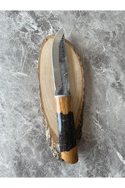 empressnaturalstone Dövme Çelik Kamp & Av Bıçağı – Hibrit Mor Epoksi Kabze, G...