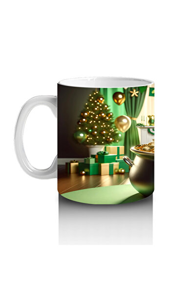 Wisdom Rain St. Patrick Themed Golden Weimaraner Dog on a Trophy – Green Sparkle Trophy Design