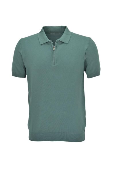 DYNAMO Men's Polo Neck Zippered Knitwear T-Shirt T356 Bgl-St04594