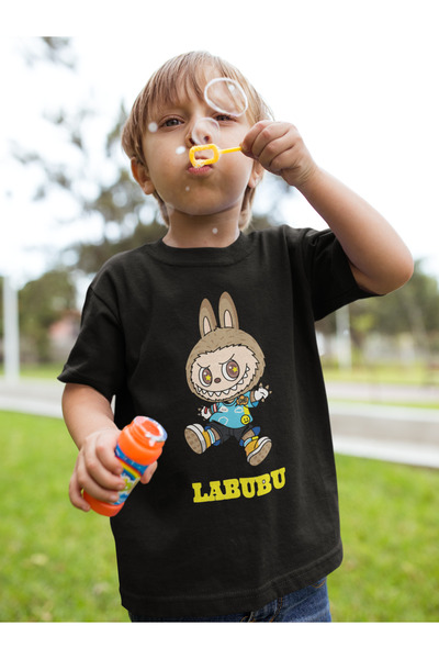 SEVBANO Tricou unisex pentru copii cu desene animate cu imprimeu Labubu (vârs...
