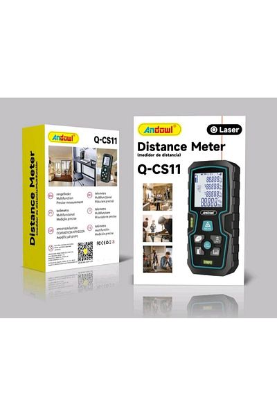 divendi-ro Professional Laser Rangefinder, with Boloboc, LCD Display, max distance 80m - Black