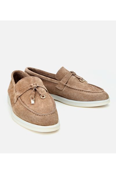 Hotiç Loafer de damă din piele bej