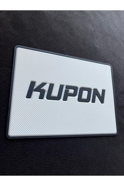 CEBECİOTO Black Anti-Slip Torpedo Pad on White Top of Kupon