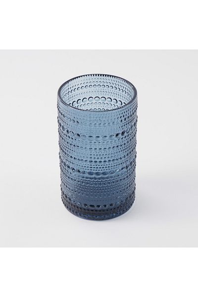LA MESA 4 Pcs Highball Glass Set, Dark Blue 7.5*7.5*12.5 Cm
