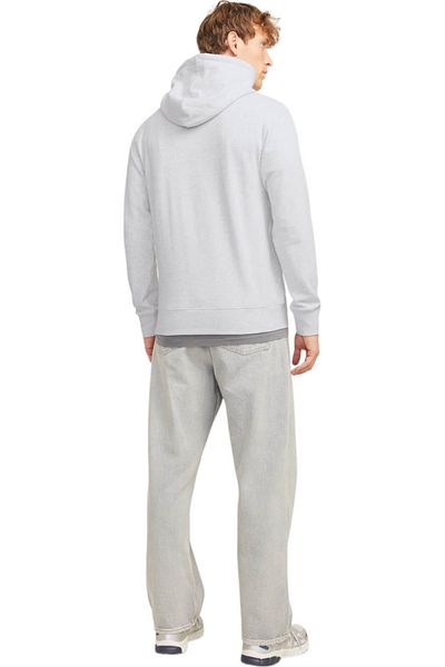 Jack & Jones Hanorac JACK & JONES Beau Hood - 12268436-Λευκό Μελάντζ