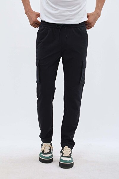 Jeanspro Stretch-Blend Cargo Pants - Navy