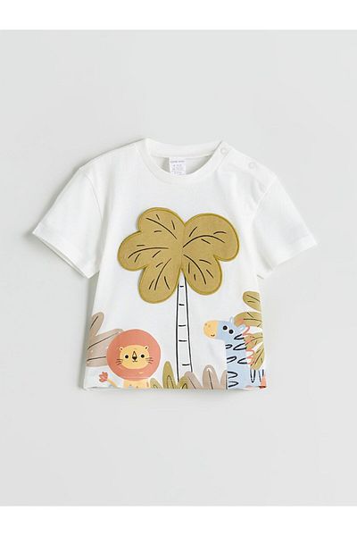 LC Waikiki Lcw Baby Printed Baby Boy T-Shirt and Shorts 2-Pack