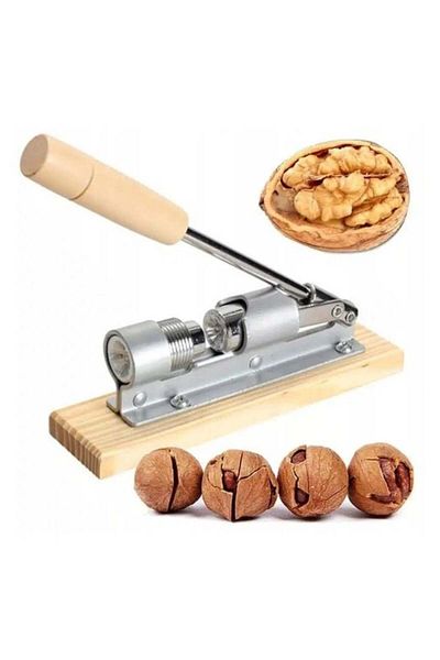 Welora ® Adjustable Nutcracker, Steel/Wood, Compact Design, 20x5x6 cm - Steel/Wood