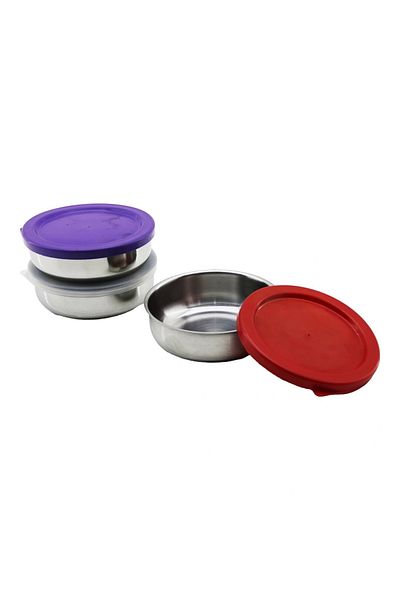 Beruflic 12cm Steel Storage Container Colorful - Transparent Plastic Lid