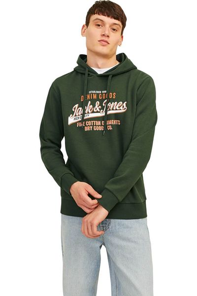 Jack & Jones Λογότυπο Hanorac JACK & JONES 2 Χρώματα - 12255617-Kombu Green