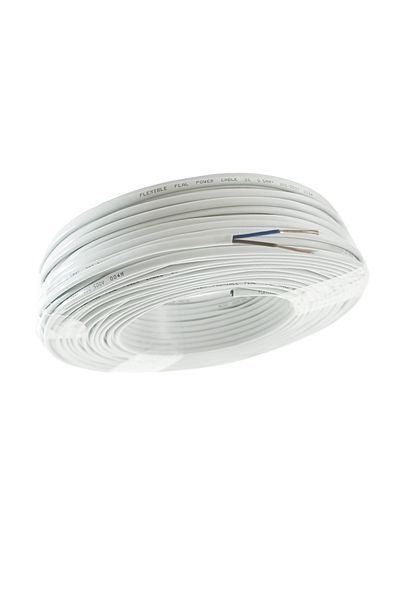OEM MYY-UP electrical cable roll, 2 x 0.5 mm2, copper, 100m, CEMYY-UP2-0.50-WH, 2C, 300/500V, white