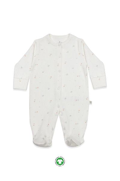 NW NessiWorld Nessiworld Bistyle Bloom White Jumpsuit 15113 Ecru Dusty Rose