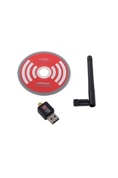 Welora WiFi N Antenna - WiFi wireless network adapter, USB 2.0, 2.4 GHz, up to 600Mbps - Black